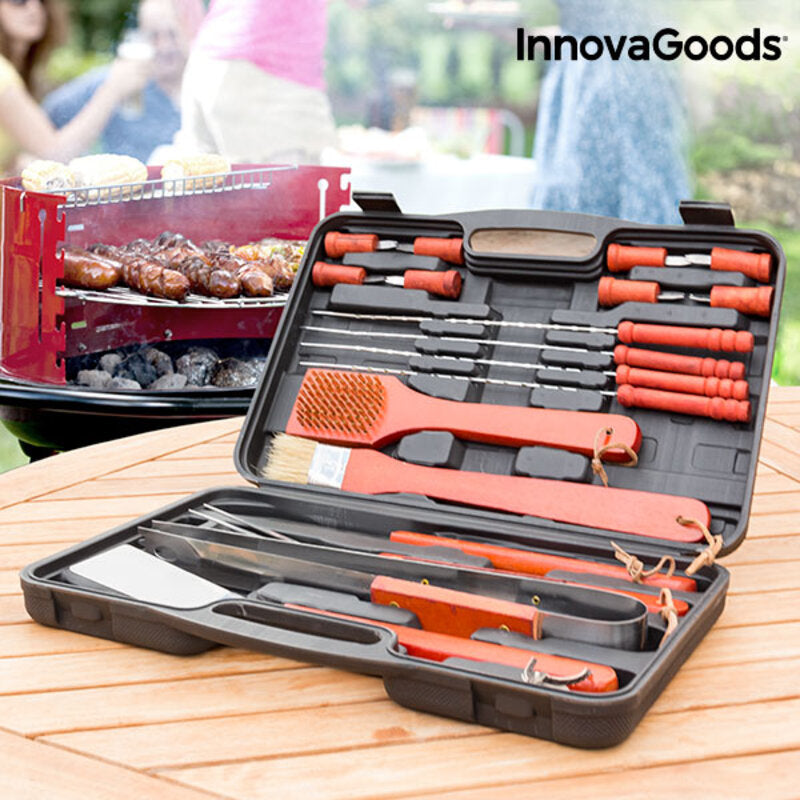 Malette Barbecue Barbecase InnovaGoods 18 Pièces